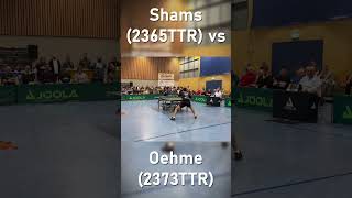 😮Chopblock sitzt aber es reicht nicht  Shams2365TTR vs Oehme2373TTR tischtennis pingpong [upl. by Rezal]