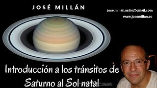 Tránsitos de Saturno sobre el Sol natal Introducción [upl. by Irama556]