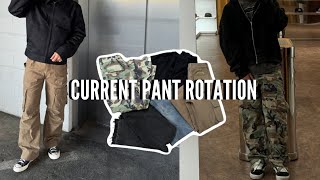 MY CURRENT PANT ROTATION 2024  BAGGY LOOK STUSSY BLACKTAILOR  MORE [upl. by Syned]