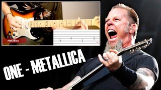 Como Tocar One En Guitarra Eléctrica  Metallica  Riff Con Tablatura TCDG [upl. by Erbes465]