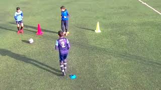 U10 U9 U8 Warm up passing and moving drill left and right [upl. by Lishe367]