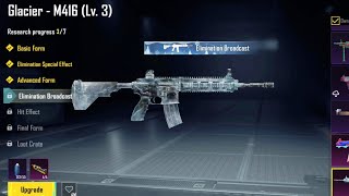 M416 Glacier Level 4 Complete  Upgrade My M4 Glacier  BGMI New Update 33 bgmi pubg trending [upl. by Rebor]