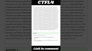 BCS CTFL4 Exam Questions  ISTQB Certified Tester Foundation Level 40 Exam certsexpert [upl. by Gide735]