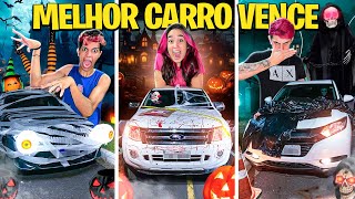 QUEM FIZER A MELHOR DECORAÇÃO DE HALLOWEEN NO CARRO VENCE assustador [upl. by Muirhead]