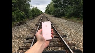 What Happens When You Hit an iPhone With a Train [upl. by Nylasor338]