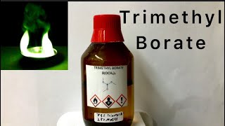 Making and burning trimethyl borate method 1 methanol and boric acid [upl. by Arihsat487]