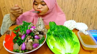 BAKSO IKAN TULANG AYAM TOPING BAWANG MERAH CABE RAWIT LALAPAN SELADA [upl. by Hovey466]