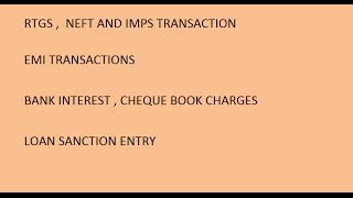 RTGS NEFT AND IMPS entries in tally erp9 [upl. by Assirrec]