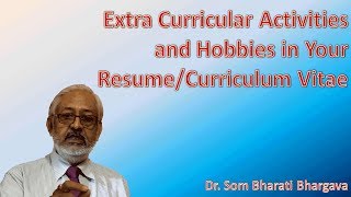 Extra Curricular Activities and Hobbies in your ResumeCV Curriculum Vitaeby BITDR [upl. by Alahsal169]