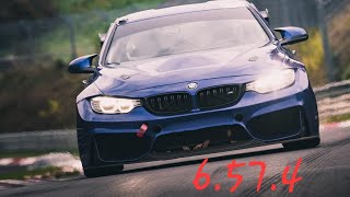 Schirmer BMW M4 GT VLN SUB 7 BTG Nurburgring [upl. by Arikaahs]