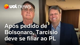 Bolsonaro entra em campo e Tarcísio deve trocar Republicanos pelo PL [upl. by Ahsiram]