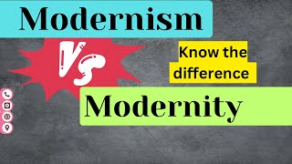 Modernism vs Modernity Differences you should know [upl. by Adnylem]