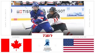 USA vs Canada FULL HIGHLIGHTS  2024 U18 Mens Worlds [upl. by Mij600]