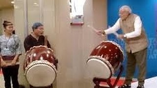 Exclusive Narendra Modi plays with drummers [upl. by Ainigriv801]