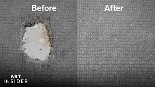 How A Professional Seamlessly Repairs Holes In Carpet [upl. by Enywtna199]