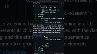 The Real Difference Between Section And Div Tag programming coding html [upl. by Yremrej430]
