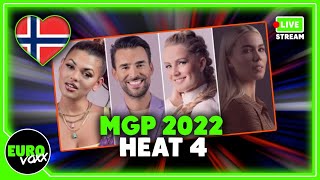 MGP 2022 HEAT 4 RESULTS REACTION  Norway Eurovision 2022 [upl. by Oelc26]