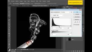 Cómo crear la silueta de una persona con humo mediante Photoshop [upl. by Yatnod328]