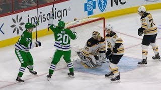 Brass Bonanza rings out after Teravainens goal on Whalers Night [upl. by Aras866]