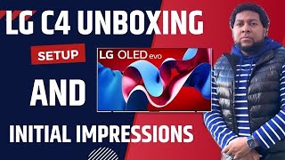 LG C4  42quot OLED TV Unboxing Setup amp Initial Impressions [upl. by Ynafets]