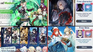 NEW UPDATE EMILIE BANNER FREE CHARACTER FREE SKIN AND BANNERS IN 48  Genshin Impact [upl. by Torie]