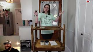 Friday Live Painting an End Table with SILK Paint wMissy live [upl. by Dafna890]