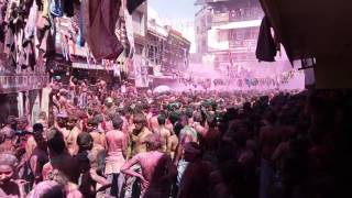 Pushkar Holi Festival 2016  Pushkar Holi Party  Kapda Fad Holi India [upl. by Jochebed]