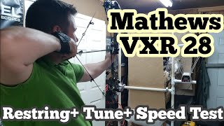 Mathews VXR 28 Restring tune and chrono speeds [upl. by Donalt]