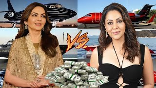 Nita Ambani Vs Gauri Khan Lifestyle Comparison 2024  Who Is No 1  Hindi  Urdu [upl. by Amsirp317]