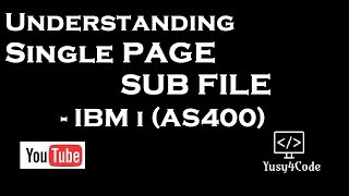 Introduction to Single Page Sub file in IBM i [upl. by Airet545]