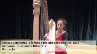 Sérénade mélancolique  Alphonse Hasselmans harp solo [upl. by Nwahser9]