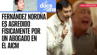 DeDoceAUna ¬ Noroña denuncia agresión física e intento de robo en las instalaciones del AICM [upl. by Htebazle]