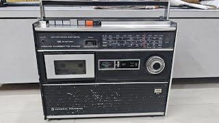 national panasonic 4  band  11 transistor R360B radio cassette player made in Japan 90233 21435 [upl. by Aiyt]