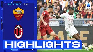 RomaMilan 11  Two goals in added time at the Olimpico Goals amp Highlights  Serie A 202223 [upl. by Nois]