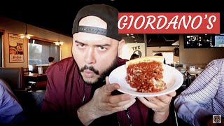 Giordanos Chicago style Deep dish Pizza in Las Vegas  Foodie Fiasco Vlog 12 [upl. by Notlrac850]