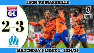 LYON 2 VS 3 MARSEILLE  Matchday 5 Ligue 1  202425 [upl. by Khan219]