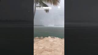 Waterspout Sends Debris Into the Air at Key West Florida [upl. by Henriques42]