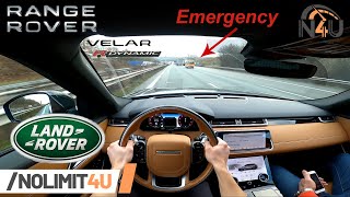 Range Rover Velar P380 HSE REVIEW on German Autobahn  POV by NoLimit4U [upl. by Ynneb]