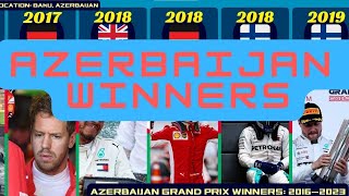 Formula AZERBAIJAN GP Winners 20172023 [upl. by Rosette]