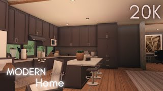 Modern Cheap Roleplay Home  20k  No Gamepass  Bloxburg Speedbuild  ikaerate [upl. by Neerhtak]