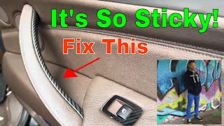 BMW Fix Sticky Interior Door Handle Replacement With Carbon Fibre upgrade X5 E70 howto paulcruse [upl. by Hax101]