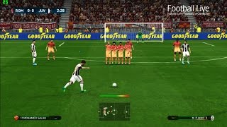 PES 2017  Roma vs Juventus  Free Kick Goal amp Full Match  Gameplay PC [upl. by Renraw241]