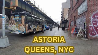 Life in Astoria Queens Rainy New York City Walking Tour 4K [upl. by Anas]