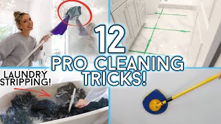 12 MINDBLOWING Cleaning Tips from PROFESSIONAL HOUSEKEEPERS [upl. by Nylyaj739]