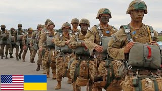 US Army Paratroopers during joint military exercises in Ukraine [upl. by Arthur]