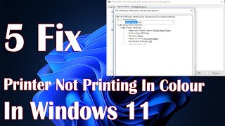 Printer Not Printing In Color In Windows 11  5 Fix How To [upl. by Kariv267]