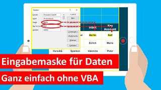 Excel Eingabemaske für Daten erstellen  super einfach ohne VBA [upl. by Barnett783]