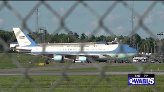 Presidential plane spotted at Bangor International Airport [upl. by Haem471]