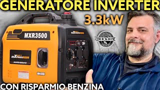 Consuma meno con MXR3500 motore 4T Generatore silenziato 230V inverter da 3300W maxpeedingrods AC CC [upl. by Dedrick]