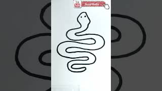 Serpiente y culebra dibujo realizado a trazos [upl. by Balsam]